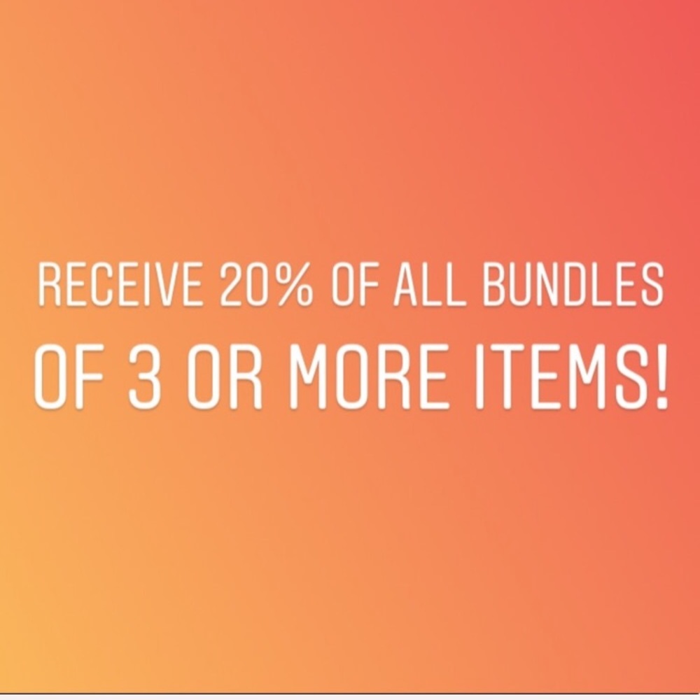 20% off All Bundles of 3 or More Items